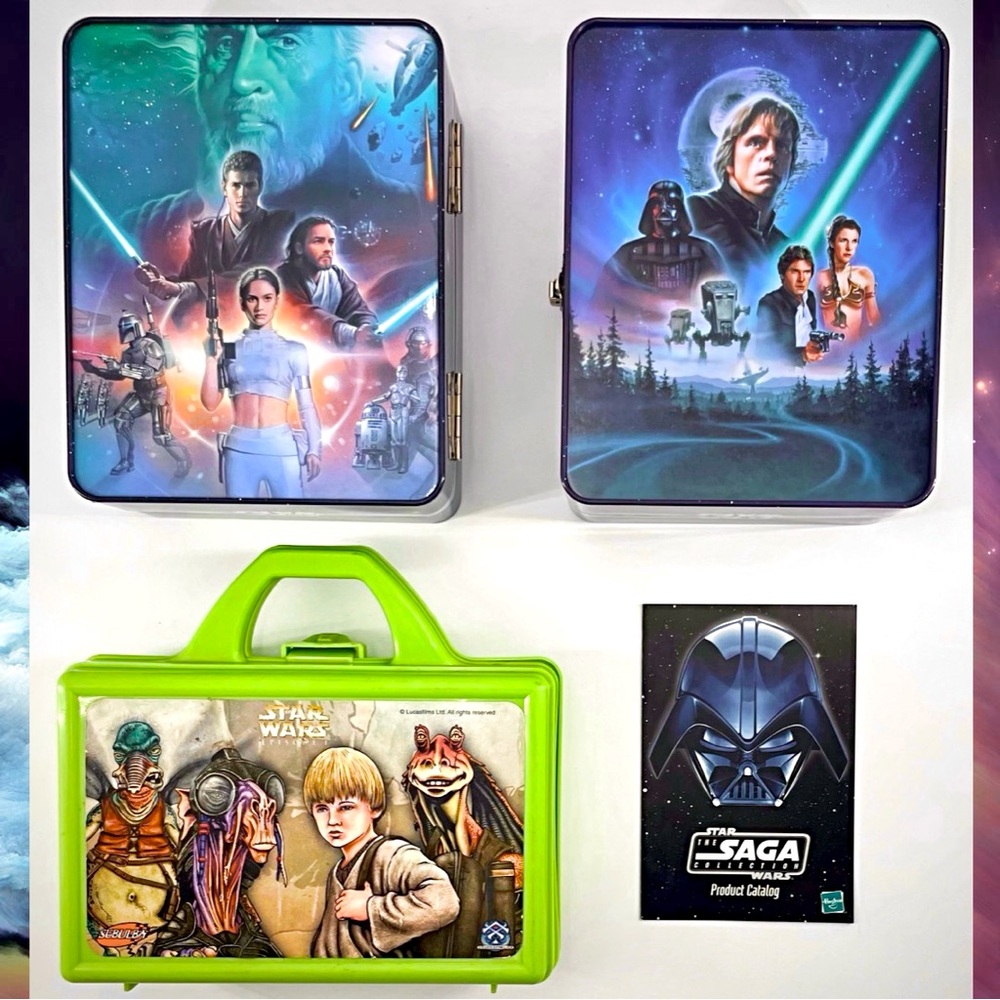 Star Wars Movie Art Lunch Box Tins Catalog Anakin Luke Skywalker Darth Vader Lot